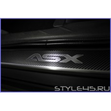 Наклейки на пороги Mitsubishi ASX