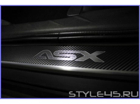 Наклейки на пороги Mitsubishi ASX
