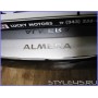 Наклейка на задний бампер Nissan Almera 3