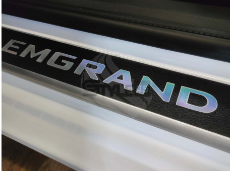Наклейки на пороги Geely Emgrand SS11
