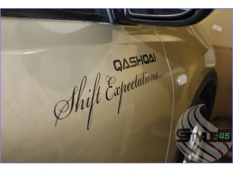 Наклейка "Shift Expectations…" для Nissan Qashqai