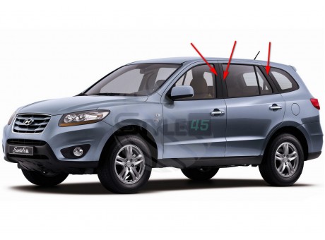 Наклейки на стойки дверей Hyundai Santa Fe CM Наклейки на стойки дверей Hyundai Santa Fe CM