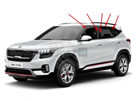 Наклейки на стойки дверей Kia Seltos 1 SP2 Наклейки на стойки дверей Kia Seltos 1 SP2