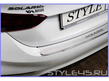 Наклейка на задний бампер Hyundai Solaris 2