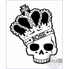 Наклейка Череп Корона CS:GO Boss Sticker (2)