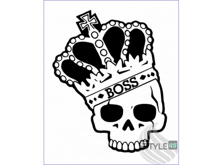 Наклейка Череп Корона CS:GO Boss Sticker (2)