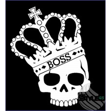 Наклейка Череп Корона CS:GO Boss Sticker (1)