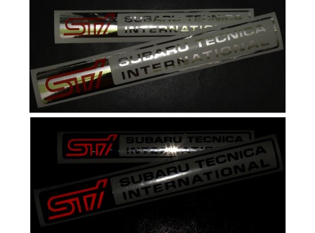 Наклейка Subaru Tecnica International Светоотражающий логотип STI  ( 150 )