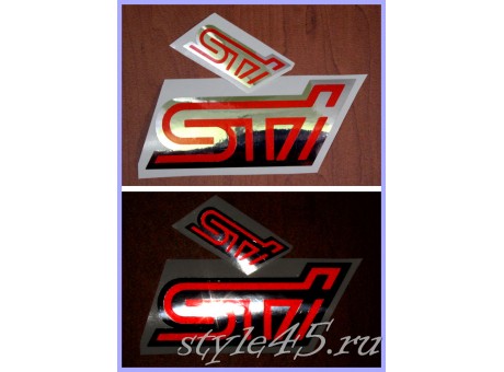 Наклейка STI (154) Cветоотражающий логотип