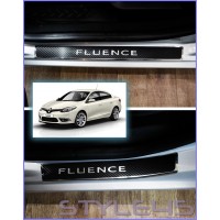 Наклейки на пороги для Renault Fluence