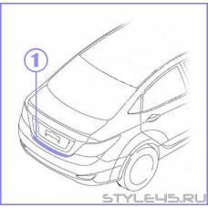 Наклейка на задний бампер для Hyundai Solaris 1