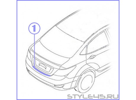 Наклейка на задний бампер для Hyundai Solaris 1