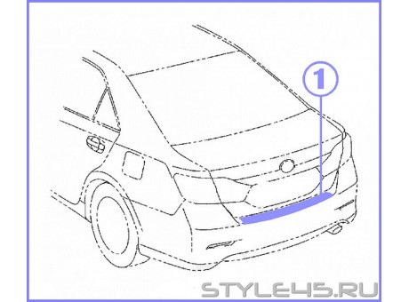 Наклейка на задний бампер для Toyota Camry 8